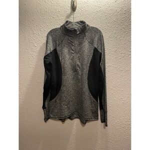 Athleta running wild 1/4‎ zip women's Jacket black/gray.